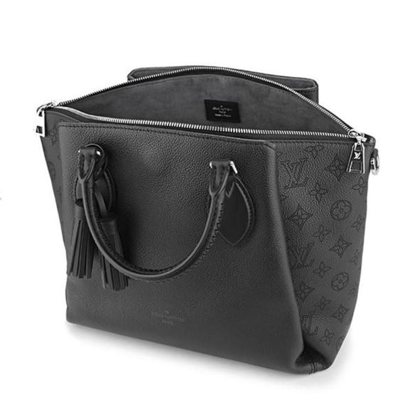 Louis Vuitton Mahina Haumea Handbag Noir Black Calf Leather - Picture 4 of 9